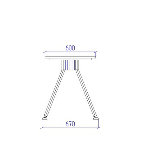 Стол на металлокаркасе СМЛ-41 90/60/74,9